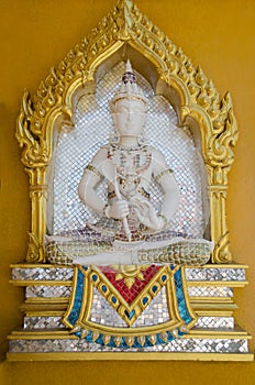 Sculpture on walls of buddhistic temple