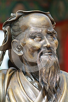 Sculpture of a wise man