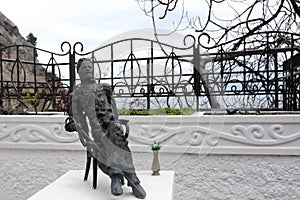 Sculpture of writer Anton Chekhov photo