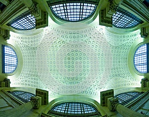 Sculptured Ceiling and Windows