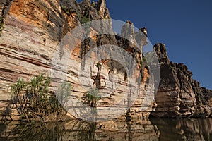 Sculptured Devonian limestone cliffs of Geikie Gorge