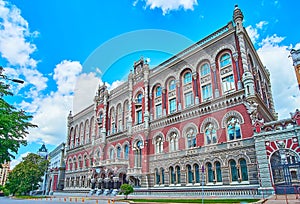 The sculptured Empire Style National Bank of Ukraine building, Kyiv, Ukraine