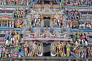 Sculptured facade of the Kapaleeshwarar Temple, Mylapore, Chennai, Tamil Nadu