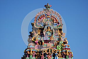 Sculptured facade of the Kapaleeshwarar Temple, Mylapore, Chennai, Tamil Nadu, India