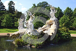 Sculptured fountain. sculptural fountain