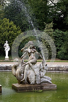 Sculptured fountain. sculptural fountain