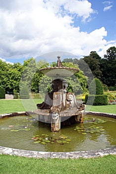 Sculptured fountain. sculptural fountain