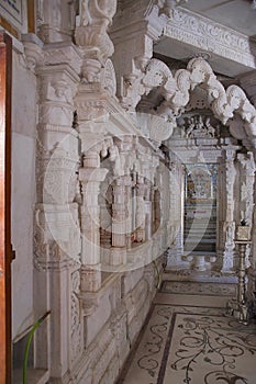 Sculptured pillars, Somwar Peth Jain Temple, Pune photo