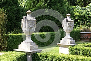 Sculptured vases or urns photo