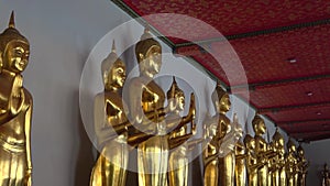 Sculptures of Buddha, old Buddhist temple Wat Pho. Bangkok, Thailand