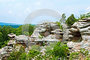 Sculptures created by nature, Garden of the Gods Wilderness, Illinois