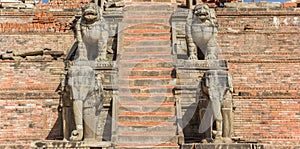 Sculptures of the Fasi Dega Temple in Bhaktapur