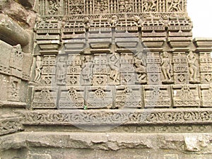 Sculptures at gondeshwar temple