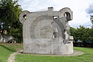 Sculptures by Henry Moore and Eduardo Chillida, Park of the Peoples of Europe photo