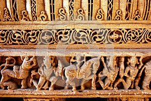 Sculptures in Hindu temple photo