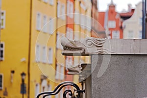 Sculptures on Mariacka street in Gdansk, Poland.