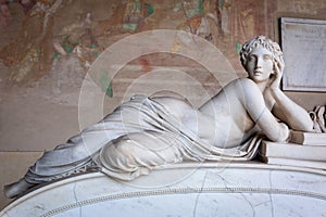 Sculptures in the Monumental Cemetery at Leaning Tower of Pisa