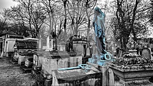 Sculptures from the Pere Lachaise Cemetery Paris