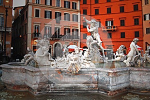 Sculptures in Piazza Navona, Rome