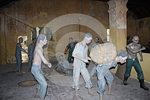 Sculptures at the prison of Con Dao island