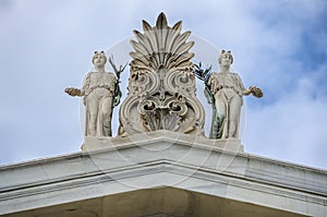 Sculptures on the roof of Zappeion