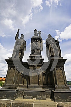 Sculptures of St. Norbert Wenceslas and Sigismund photo