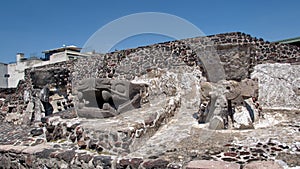 Sculptures in the Templo Mayor in Mexico City