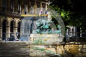 The sculptures in Tuileries garden, near Louvre, Paris, France