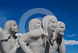 Sculptures in Vigeland park Oslo Norway