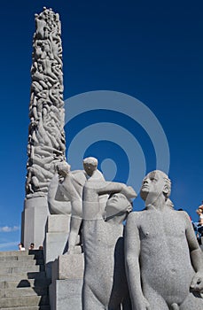 Sculptures in Vigeland park Oslo Norway