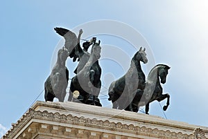 Sculptures of Vittorio Emmanuele monument photo