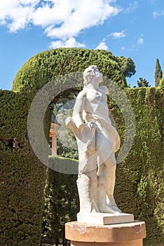 Sculture in the Parque Laberinto de Horta in Barcelona. Catalonia