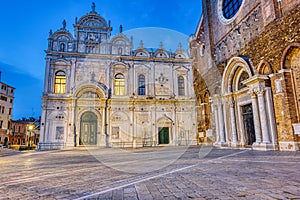 The Scuola Grandi die San Marco with San Zanipolo church photo