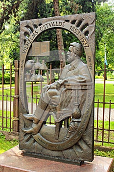 Scuplture of Friedrich Wilhelm Ostwald in Riga, Latvia