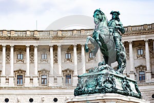 A scuplture in front of Hofburg, Vienna photo