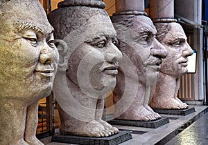 Scupture of 4 faces