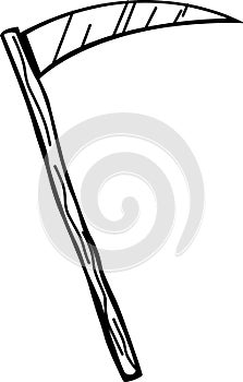 Scythe vector illustration photo