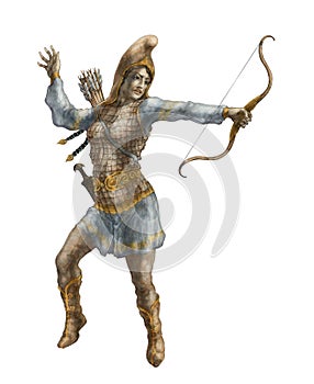 Scythian Archer | Amazon Warrior Character Illustration photo