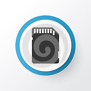 Sd Card Icon Symbol. Premium Quality Memory Card Element In Trendy Style.