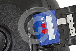 SD card in a modern digital camera