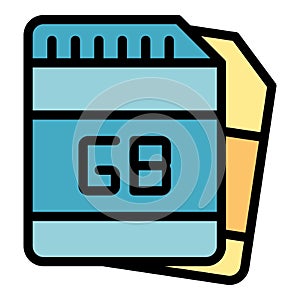 Sd gb icon vector flat