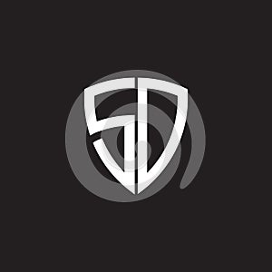 SD letter initial icon logo design vector template photo