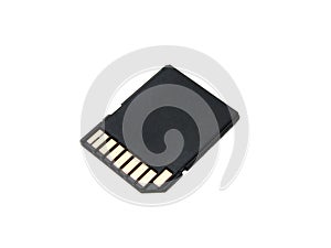 SD memory card isolate on a white