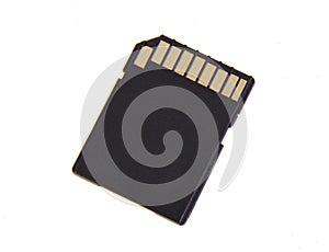 SD memory card isolated on a white background