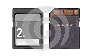 Memory card isolated on white background - 2 Terabyte photo