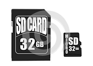 SD and microSD Card front