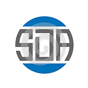 SDA letter logo design on white background. SDA creative initials circle logo concept. SDA letter design