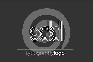 SDD modern geometric typography logo
