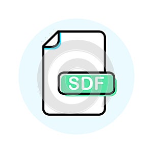 SDF file format, extension color line icon