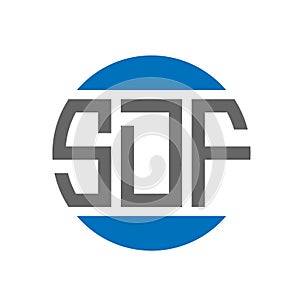SDF letter logo design on white background. SDF creative initials circle logo concept. SDF letter design